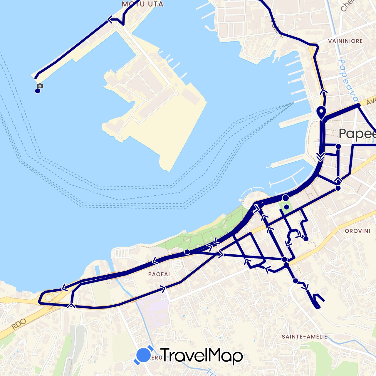 TravelMap itinerary: driving