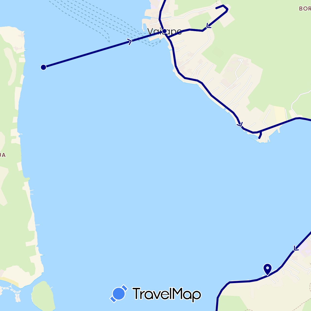 TravelMap itinerary: driving